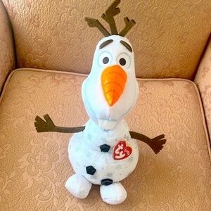 Brand New Ty Sparkle Disney Frozen 2 Olaf Snowman Glitter Plush Stuffed Animal